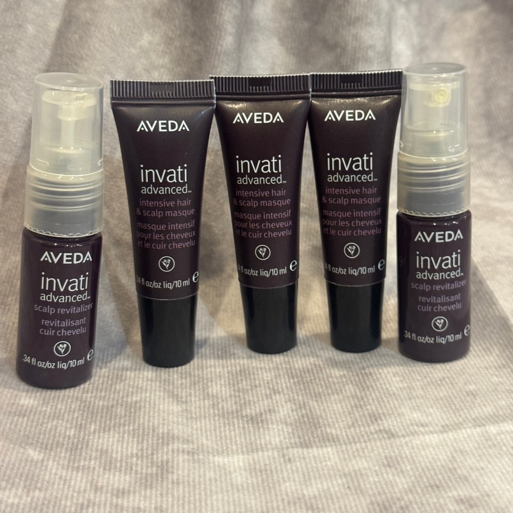AVEDA Invati advanced Travel Bottles scalp, Revitalizer and mask Lot